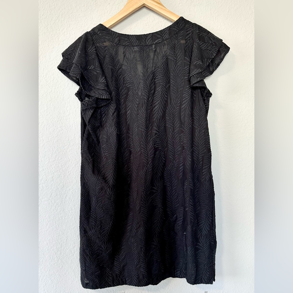 Vineyard Vines Embroidered Palm Tunic Dress Black coverup - Picture 6 of 15